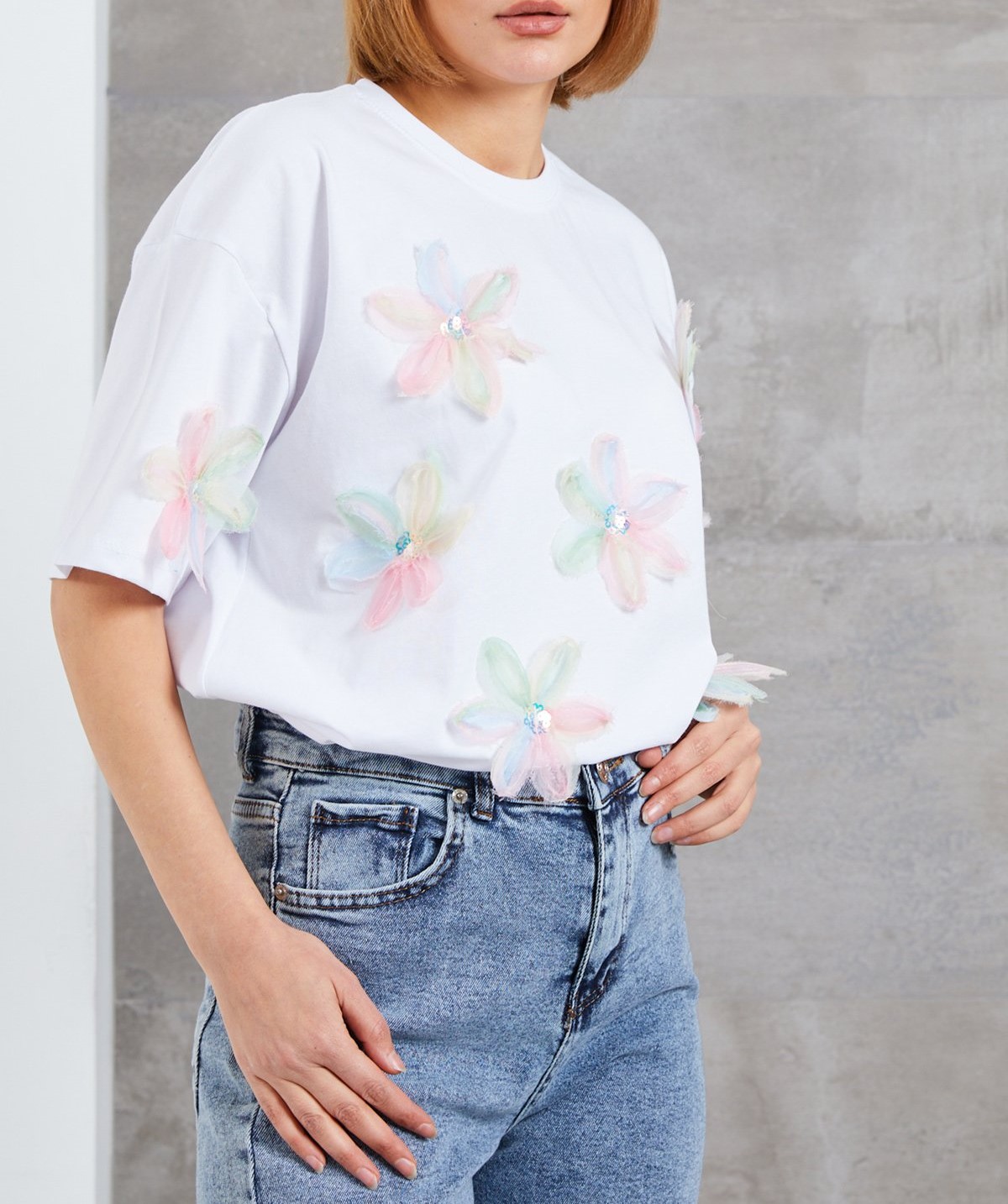 Çiçekli T-Shirt - Görsel 6