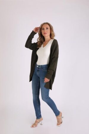 Haki Oversize Hırka