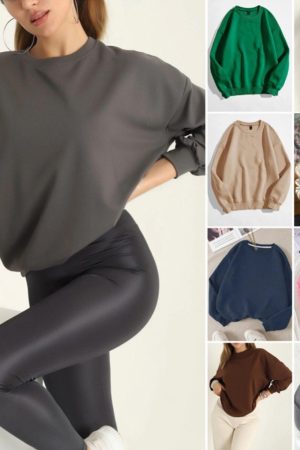 Kadın Basic Sweat - Gri